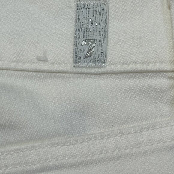 7 For All Mankind Slim Illusion High Waist Ankle Skinny Denim Patchwork 25 Worn1 - Picture 3 of 11